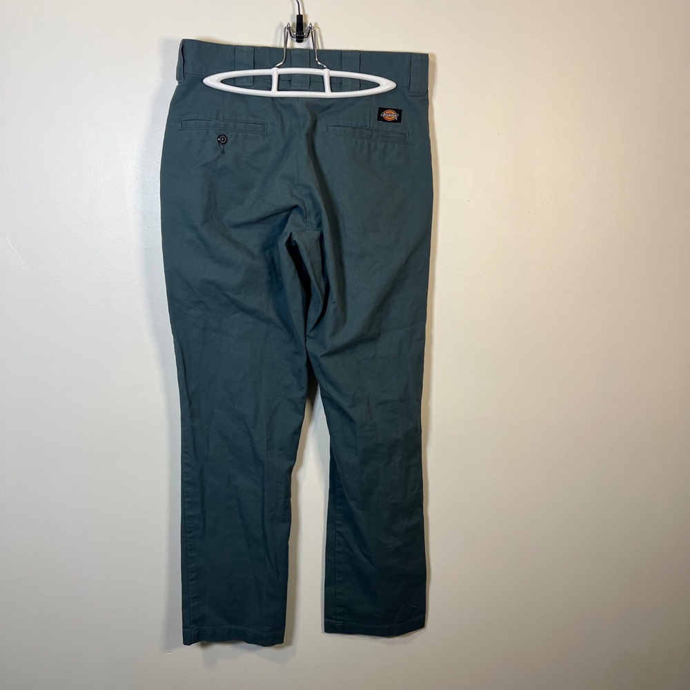 Dickies Mens Slim Taper Flex Chino Work Pants Teal Green 31x31